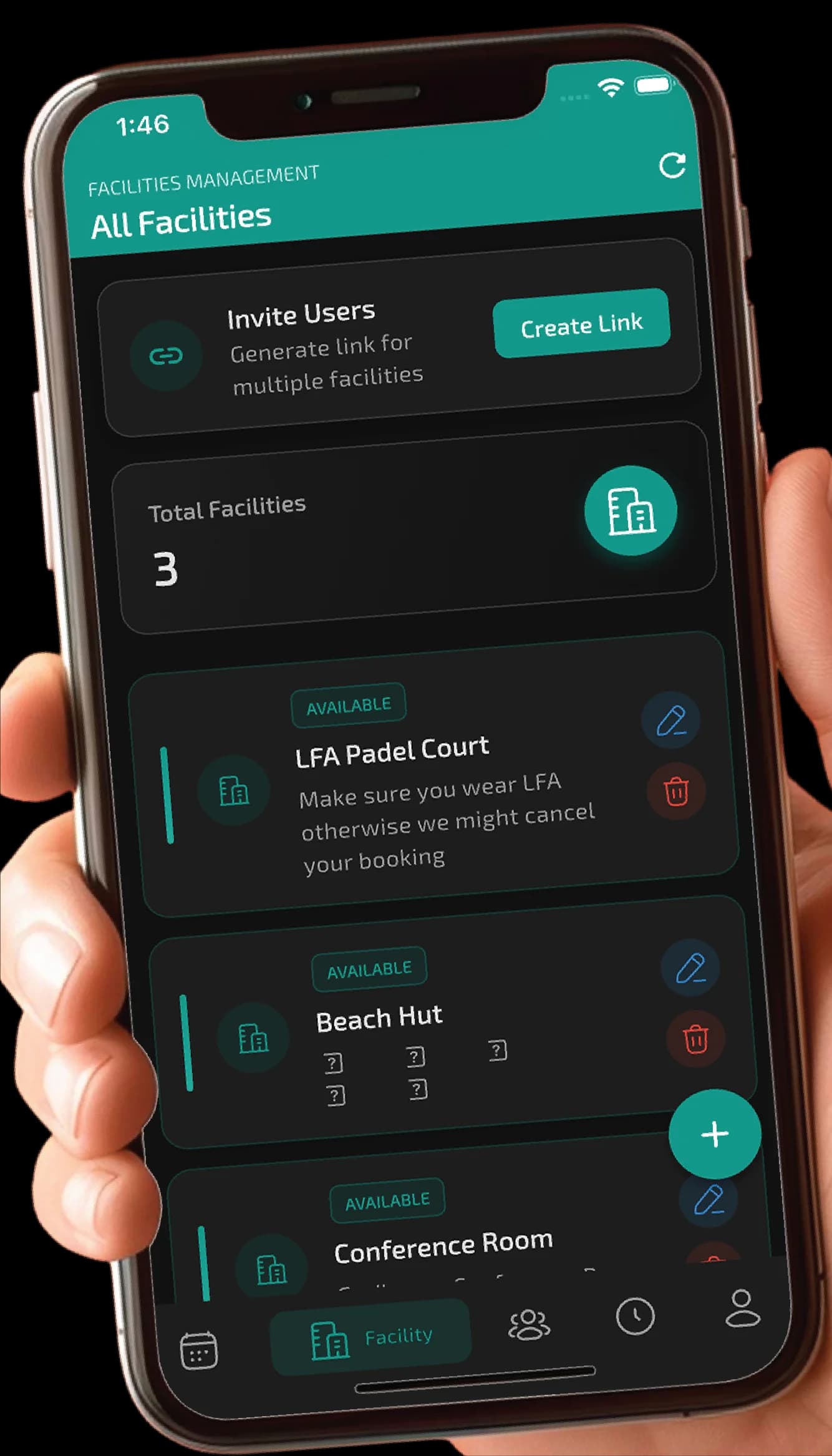 Bookable app — community facility booking